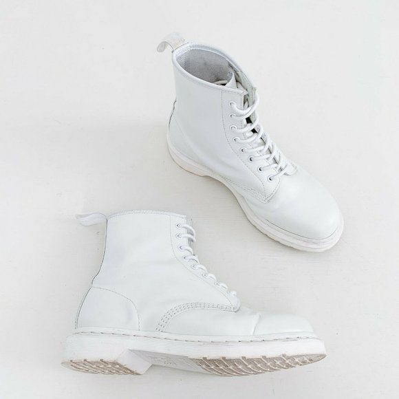 dr martens 1460 mono boot white smooth